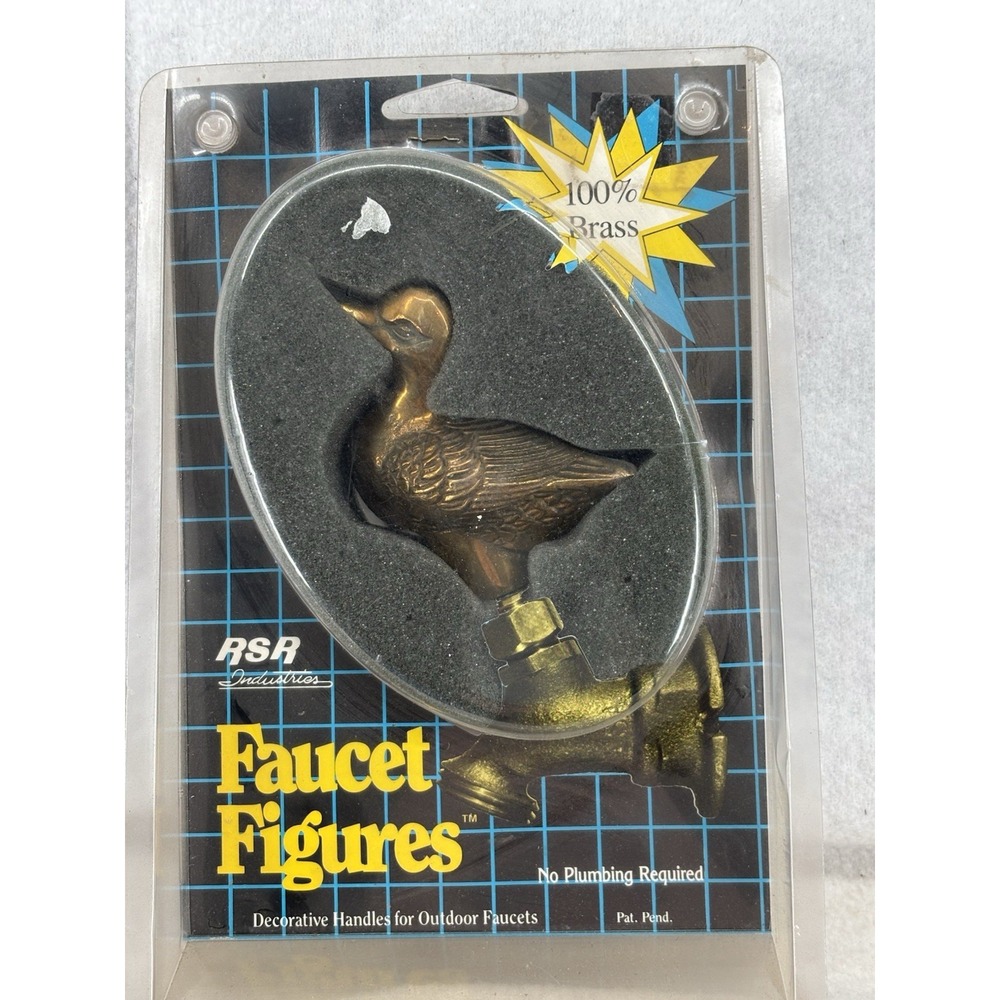 Brass Outdoor Faucet Figures Decor Handle RSR Industries Vintage DUCK